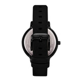 ARIES GOLD ENCHANT FLEUR BLACK STAINLESS STEEL L 5035A BK-BKFL BLACK LEATHER STRAP WOMEN'S WATCH - H2 Hub Watches
