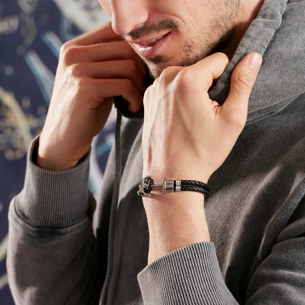 PAUL HEWITT ACCESSORY PHREP IP SILVER NYLON BLACK - H2 Hub Watches