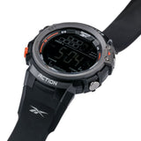 REEBOK COUNTERACT RV-COU-G9-PBPB-BO BLACK SILICONE STRAP MEN'S WATCH
