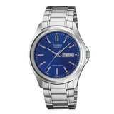CASIO MTP-1239D-2ADF-P BLUE DIAL STAINLESS STEEL MEN WATCH
