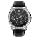 Casio General Chronograph Black Leather Strap Men Watch MTP-1375L-1AVDF-P