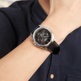 Casio General Chronograph Black Leather Strap Men Watch MTP-1375L-1AVDF-P