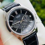 Casio General Chronograph Black Leather Strap Men Watch MTP-1375L-1AVDF-P