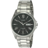Casio General Black Dial Silver Stainless Steel Strap Men Watch MTP-1384D-1AVDF-P