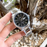 Casio General Black Dial Silver Stainless Steel Strap Men Watch MTP-1384D-1AVDF-P