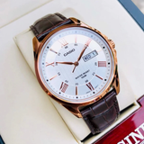Casio General White Dial With Brown Leather Strap Men Watch MTP-1384L-7AVDF-P