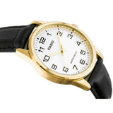 CASIO GENERAL MTP-V001GL-7BUDF-P BLACK LEATHER MEN WATCH
