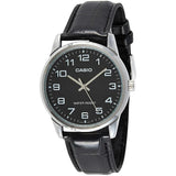 Casio General Black Dial And Black Leather Strap Men Watch MTP-V001L-1BUDF-P
