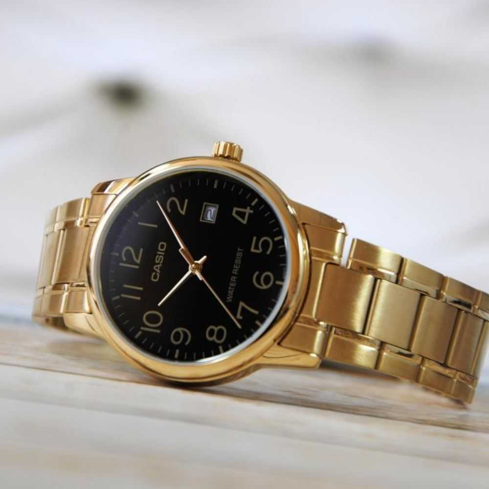 CASIO GENERAL MTP-V002G-1BUDF GOLD STAINLESS STEEL MEN'S WATCH - H2 Hub Watches