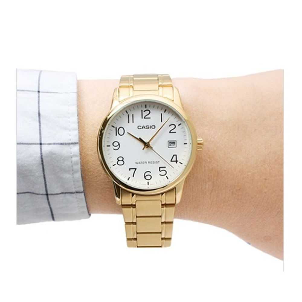 CASIO GENERAL MTP-V002G-7B2UDF GOLD STAINLESS STEEL MEN'S WATCH - H2 Hub Watches
