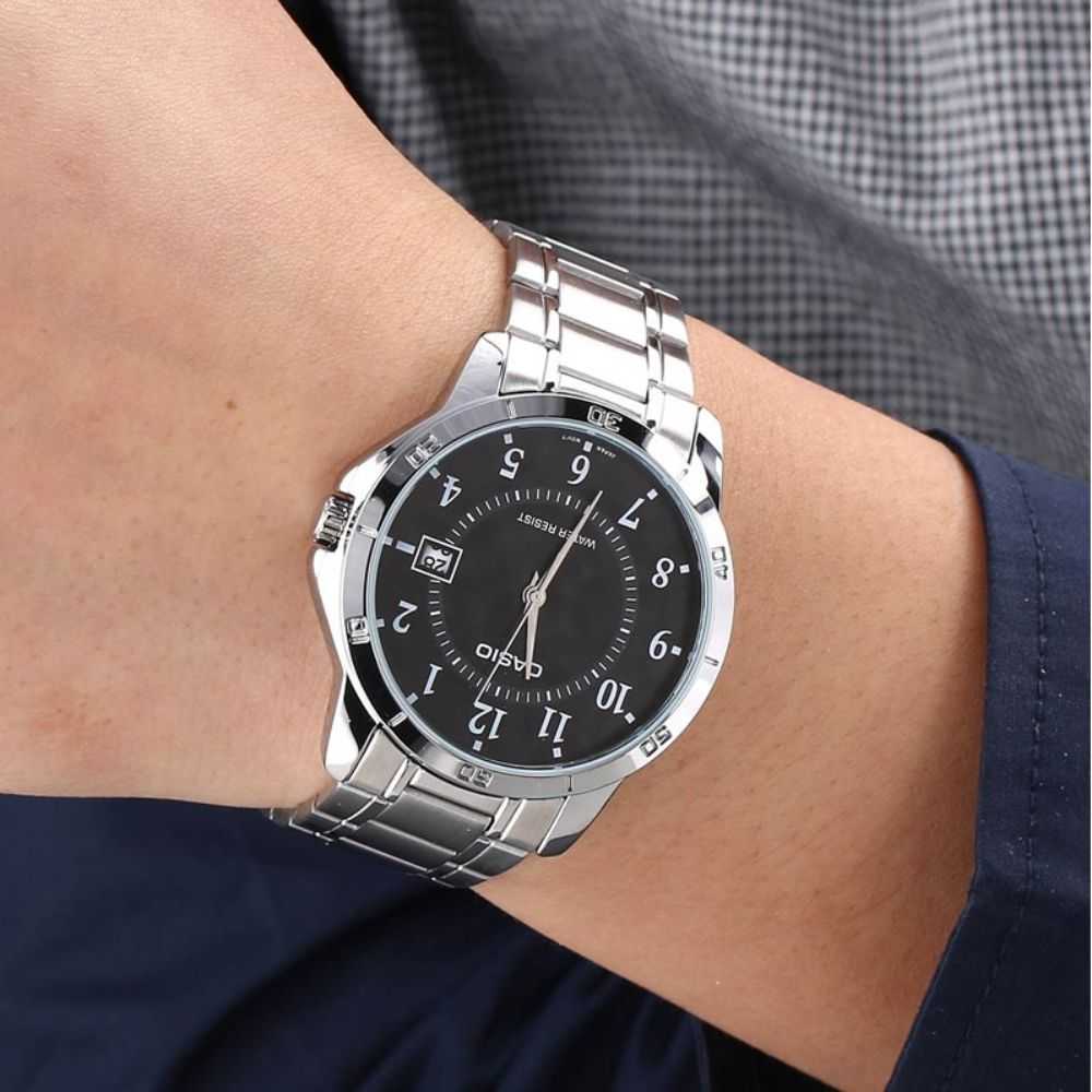 CASIO GENERAL MTP-V004D-1BUDF SILVER STAINLESS STEEL MEN'S WATCH - H2 Hub Watches