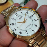 CASIO GENERAL MTP-V004G-7BUDF QUARTZ GOLD STAINLESS STEEL MEN'S WATCH - H2 Hub Watches
