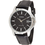 Casio General Black Dial And Leather Strap Women Watch MTP-V004L-1AUDF-P