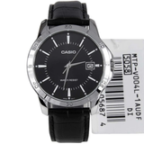 Casio General Black Dial And Leather Strap Women Watch MTP-V004L-1AUDF-P