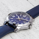CASIO GENERAL MTP-V004L-2BUDF-P BLUE LEATHER MEN WATCH