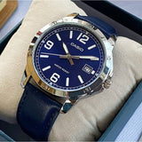 CASIO GENERAL MTP-V004L-2BUDF-P BLUE LEATHER MEN WATCH