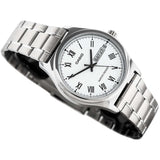 Casio General White Dial With Silver Stainless Steel Men Watch MTP-V006D-7BUDF-P