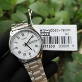 Casio General White Dial With Silver Stainless Steel Men Watch MTP-V006D-7BUDF-P