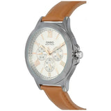 CASIO ANALOG MTP-V300L-7A2UDF-P BROWN LEATHER MEN WATCH