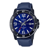CASIO GENERAL MTP-VD01BL-2BVUDF BLUE LEATHER MEN'S WATCH