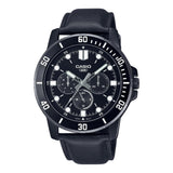 CASIO GENERAL MTP-VD300BL-1EUDF-P BLACK LEATHER MEN'S WATCH
