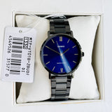 CASIO GENERAL MTP-VT01B-2BUDF-P BLUE DIAL BLACK STAINLESS STEEL MEN WATCH