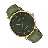 CASIO GENERAL MTP-VT01GL-3BUDF-P GREEN LEATHER MEN WATCH