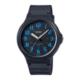 CASIO GENERAL MW-240-2BVDF-P BLACK RESIN STRAP MEN WATCH