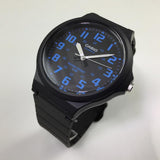 CASIO GENERAL MW-240-2BVDF-P BLACK RESIN STRAP MEN WATCH