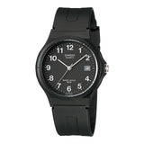 CASIO ANALOG MW-59-1BVDF-P BLACK RESIN STRAP MEN WATCH