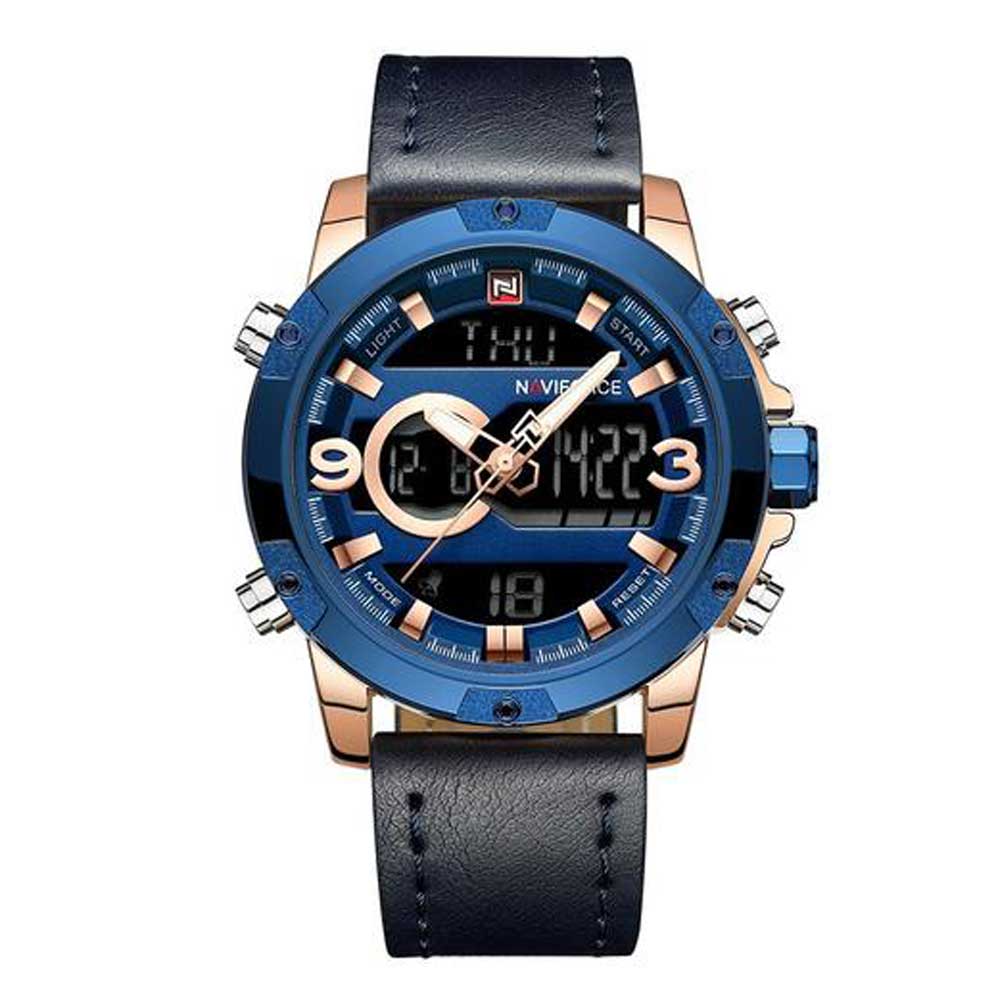 NAVIFORCE NF9097 RG/BE/BE MEN'S ANALOG/DIGITAL WATCH - H2 Hub Watches