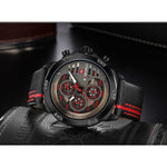 NAVIFORCE NF9110 B/R/B MEN'S CHRONOGRAPH WATCH - H2 Hub Watches