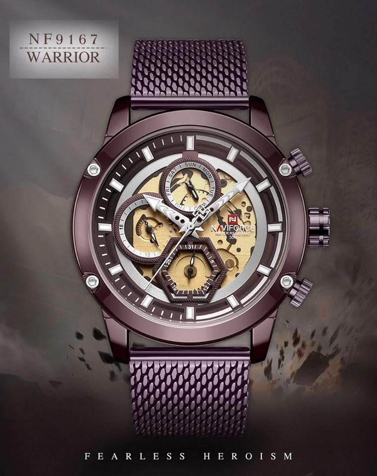NAVIFORCE ANALOG NF9167 CE/CE STAINLESS STEEL CHRONOGRAPH QUARTZ MEN'S WATCH - H2 Hub Watches