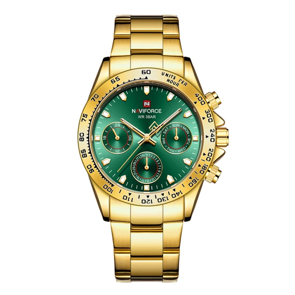 NAVIFORCE NF9193 G G GN GOLD STAINLESS STEEL MEN S WATCH H2 Hub