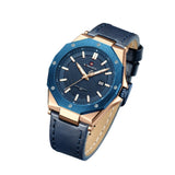 Naviforce Blue Dial And Leather Strap Men Watch NF9200L RG/BE/BE