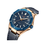Naviforce Blue Dial And Leather Strap Men Watch NF9200L RG/BE/BE