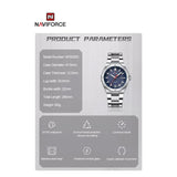 NAVIFORCE NF9200S S/BE STAINLESS STEEL WATERPROOF POLYGON VOGUE – BLUE MEN'S WATCH