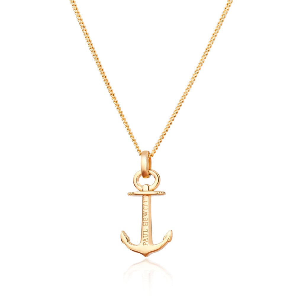 PAUL HEWITT PH-AN-G ACCESSORY NECKLACE ANCHOR SPIRIT PLATED GOLD - H2 Hub Watches