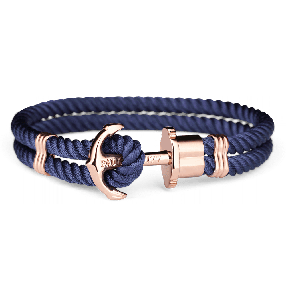 PAUL HEWITT ACCESSORY PHREP IP ROSE GOLD NYLON NAVY - H2 Hub Watches