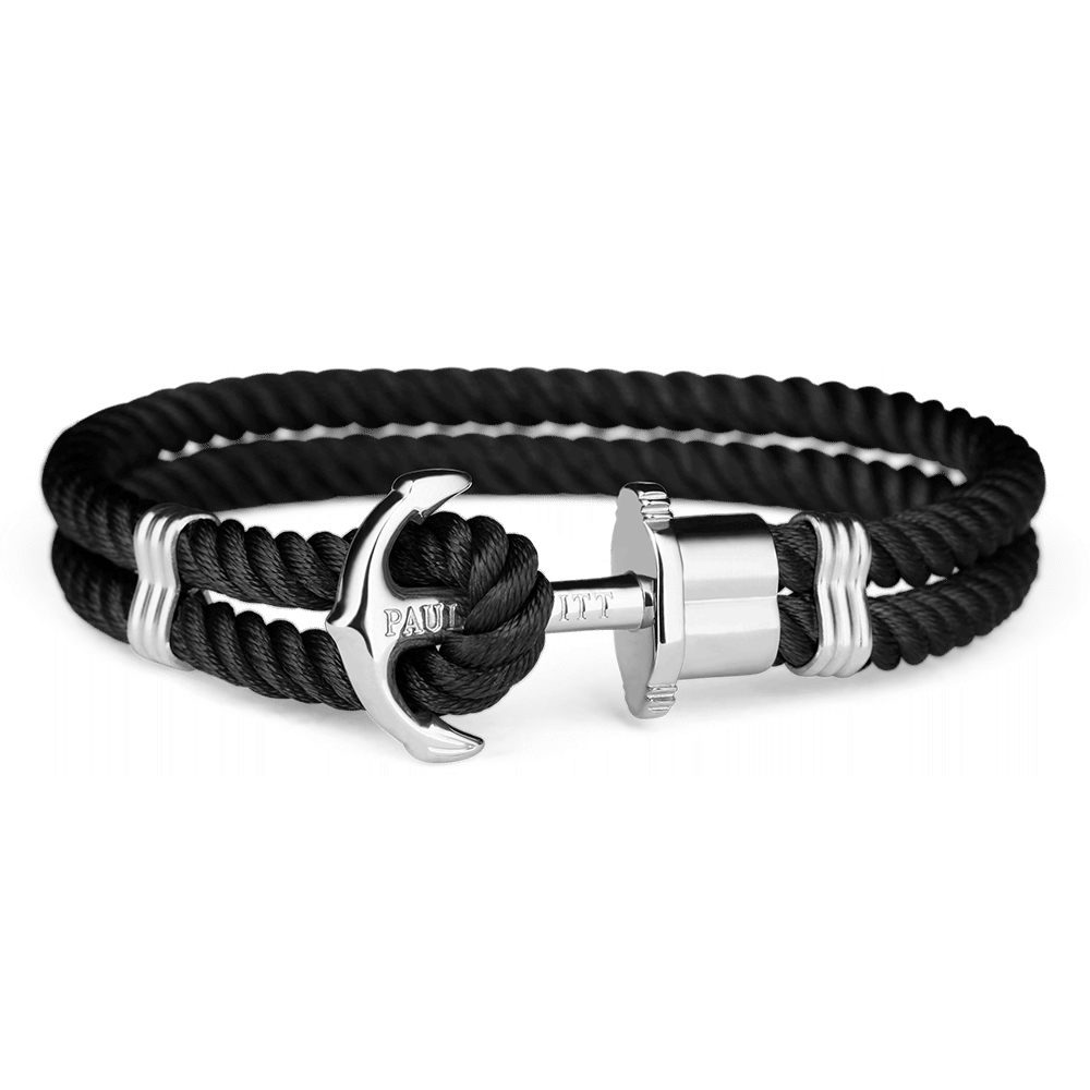 PAUL HEWITT ACCESSORY PHREP IP SILVER NYLON BLACK - H2 Hub Watches