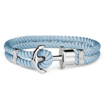 PAUL HEWITT PH-PH-N-S-NI ACCESSORY PHREP IP SILVER NYLON NIAGARA BLUE - H2 Hub Watches