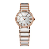 ARIES GOLD ENCHANT GLITTER ROSE GOLD STAINLESS STEEL PS 310L RG-WHITE CERAMIC WOMEN'S WATCH - H2 Hub Watches