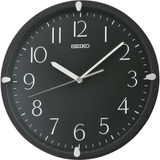 Seiko Clock Black Dial Round Wall Clock QHA007KL