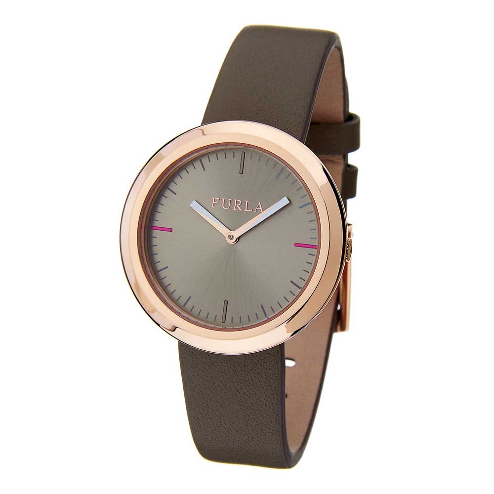 FURLA VALENTINA ROSE GOLD STAINLESS STEEL R4251103502 GREY LEATHER STRAP WOMEN'S WATCH - H2 Hub Watches
