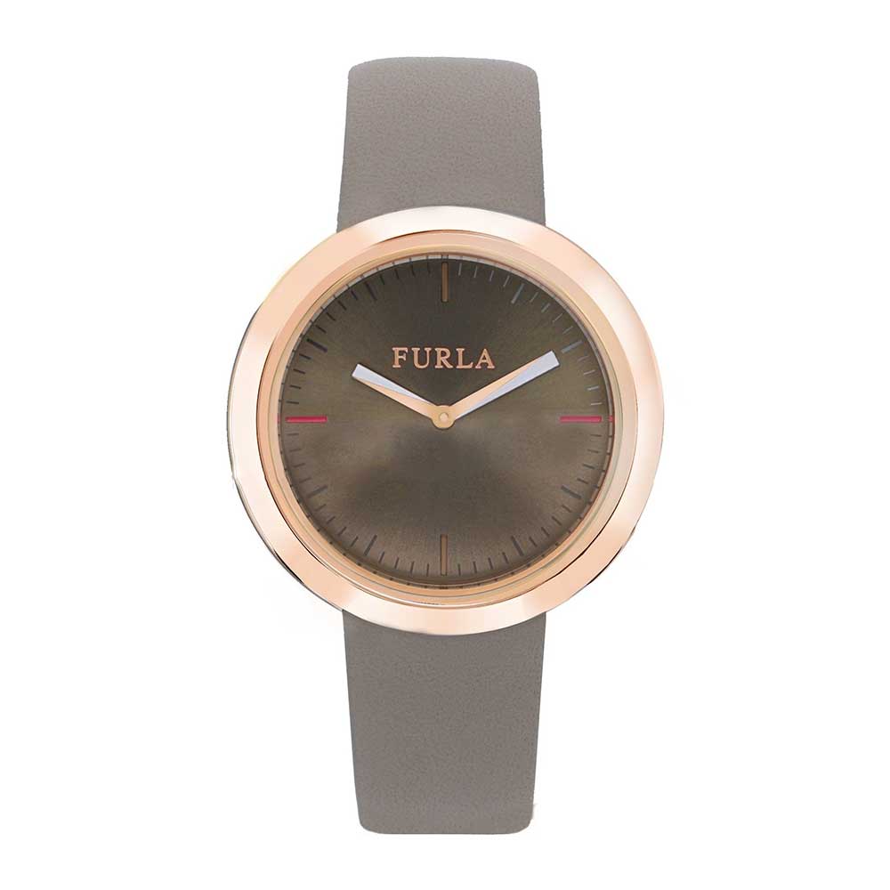 FURLA VALENTINA ROSE GOLD STAINLESS STEEL R4251103502 GREY LEATHER STRAP WOMEN'S WATCH - H2 Hub Watches