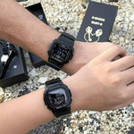CASIO G-SHOCK BABY-G DIGITAL QUARTZ BLACK RESIN SLV-18B-1DR COUPLE'S WATCH - H2 Hub Watches