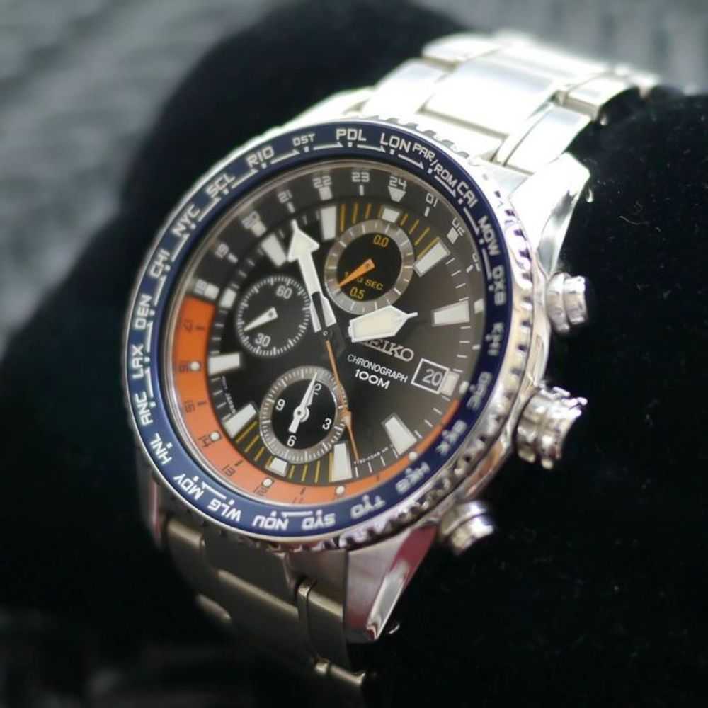 SEIKO CRITERIA SNDD11P1 CHRONOGRAPH STAINLESS STEEL MEN'S SILVER WATCH - H2 Hub Watches
