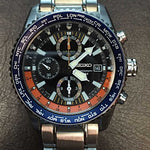 SEIKO CRITERIA SNDD11P1 CHRONOGRAPH STAINLESS STEEL MEN'S SILVER WATCH - H2 Hub Watches