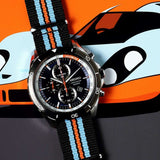 SEIKO CRITERIA SNDH21P1 CHRONOGRAPH MEN'S STRIPED NYLON STRAP WATCH - H2 Hub Watches