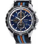 SEIKO CRITERIA SNDH21P1 CHRONOGRAPH MEN'S STRIPED NYLON STRAP WATCH - H2 Hub Watches